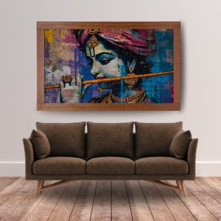 Mystic Krishna Wall Frame (3ft X 2ft)