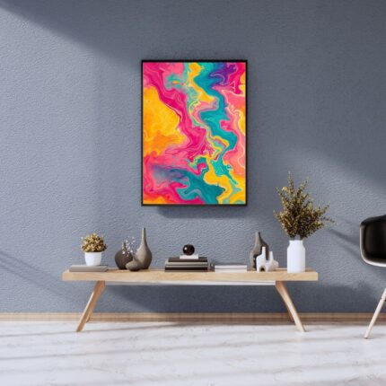 Color Symphony – Vibrant Abstract Wall Frame for Home & Office